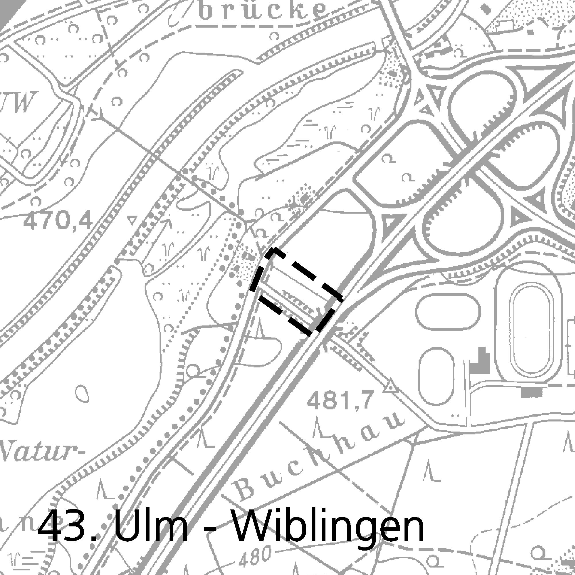 Abbildung zur Bekanntmachung: 43. Teiländerung des Flächennutzungs- und Landschaftsplans des Nachbarschaftsverbands Ulm - Beteiligung der Öffentlichkeit (§ 3 Abs. 2 BauGB) -