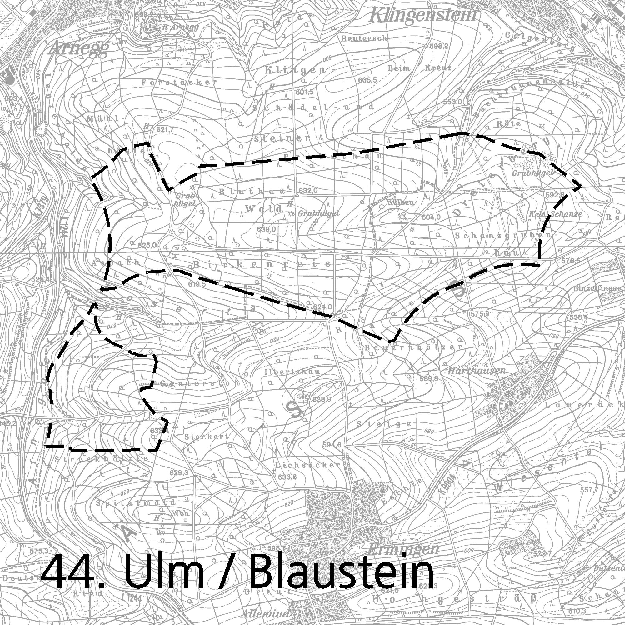 Abbildung zur Bekanntmachung: 44. Teiländerung des Flächennutzungs- und Landschaftsplans des Nachbarschaftsverbands Ulm - Beteiligung der Öffentlichkeit (§ 3 Abs. 2 BauGB) -